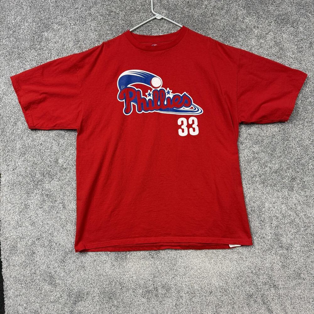 Philadelphia Phillies Shirt Mens 2XL Red Cliff Lee 33 Genuine Merchandise MLB